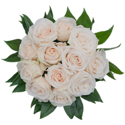 Dozen White Rose Bunch - Each - Image 1