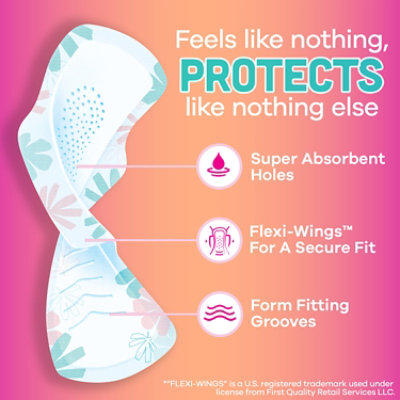 Always Radiant FlexFoam Teen Pads Regular Absorbency with Wings Unscented - 28 Count - Image 2