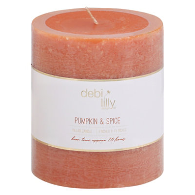 Debi Lilly Pumpkin Spice 4x4.5 Pillar EA JewelOsco