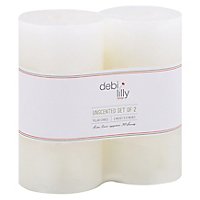 Debi Lilly Design Everyday Unscented 3x6 Pillar Set - Each - Image 1