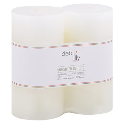 Debi Lilly Design Everyday Unscented 3x6 Pillar Set - Each