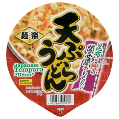Hikari Menraku Tempura Udon Cup - 3.17 OZ