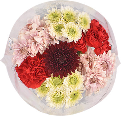 Petite Seasonal Mixed Red Bouquet - Each - Image 1
