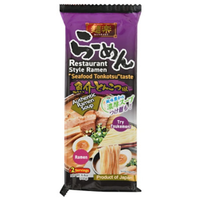 Hikari Menraku Ramen 2pk Seafood Tonkotsu - 6.8 OZ