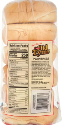 Schmidt Old Tyme Premium Plain Bagels Soft Bread - 6 Count - Image 7