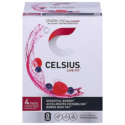 Celsius Beverage Wild Berry 4pk - 48 FZ - Image 2