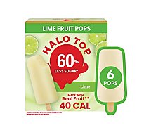 Halo Top Lime Fruit Pops Frozen Dessert For Summer - 6 Count
