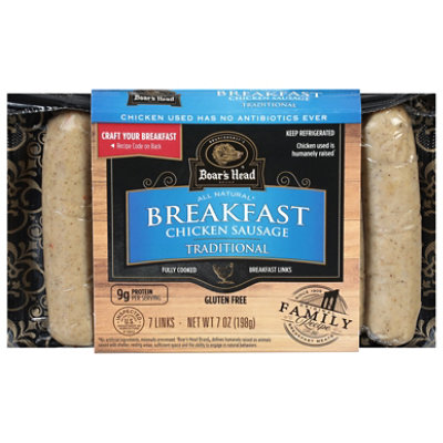 Boars Head Chicken Breakfast Sausage Links - 7 Oz - Image 1