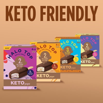 Halo Top Keto Peanut Butter Chocolate Frozen Dessert Pops Summer Sweet Treat - 4 Count - Image 5