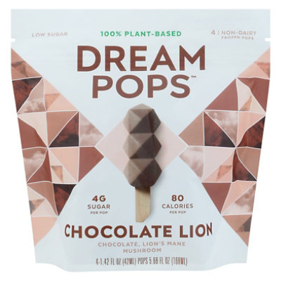 Dream Pops Chocolate Lion 100% Plant-Based Berry Frozen Pops 4 - 1.42 Fl. Oz. - Image 3