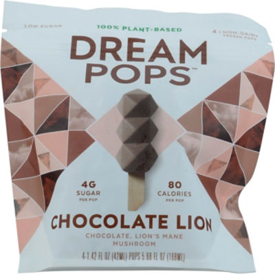 Dream Pops Chocolate Lion 100% Plant-Based Berry Frozen Pops 4 - 1.42 Fl. Oz. - Image 2