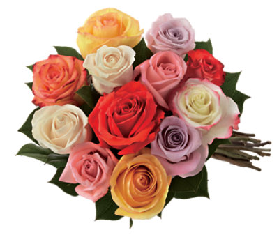 Debi Lilly Design Assorted Colors Rose 12 Stem - Each