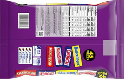 Butterfinger CRUNCH Baby Ruth 100 Grand Fun Size Assorted Candy Bars - 45 - 24.8 Oz - Image 7