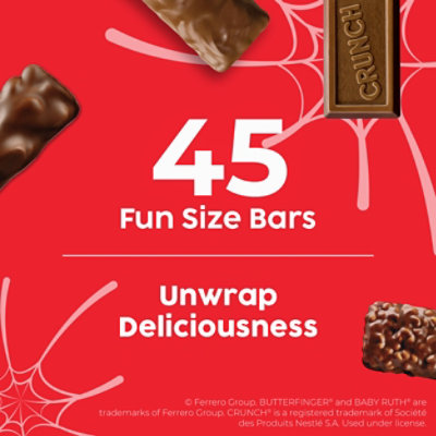 Butterfinger CRUNCH Baby Ruth 100 Grand Fun Size Assorted Candy Bars - 45 - 24.8 Oz - Image 6