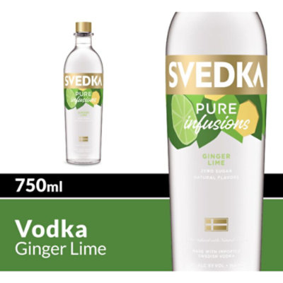 SVEDKA Pure Infusions Ginger Lime Flavored Vodka 60 Proof - 750 Ml