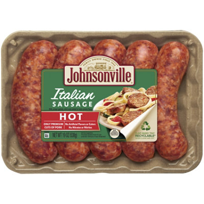 Johnsonville Hot Italian Pork Sausage - 19 OZ - Image 1