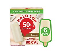 Halo Top Coconut Fruit Pops Summer Frozen Dessert - 6 Count