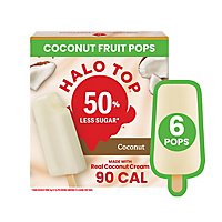 Halo Top Coconut Fruit Pops Summer Frozen Dessert - 6 Count - Image 1
