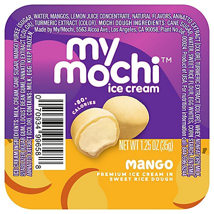 Mochi Ice Cream Sweet Mango - 1.5 OZ - Image 1