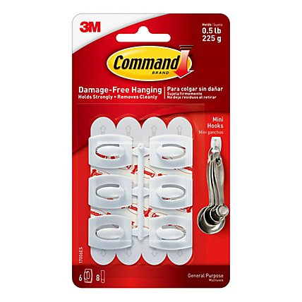 3M Command Mini Hooks - Each - Image 2