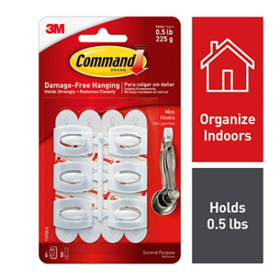 3M Command Mini Hooks - Each - Image 1