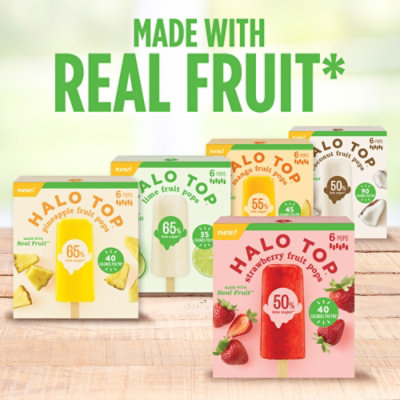 Halo Top Strawberry Fruit Pops Summer Frozen Dessert - 6 Count - Image 5