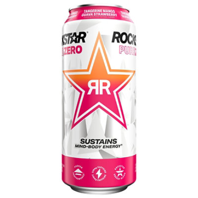 Rockstar Pure Zero Energy Drink Tangerine Mango Guava Strawberry - 16 FZ