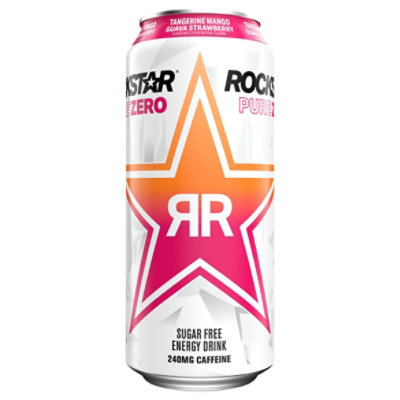 Rockstar Pure Zero Energy Drink Tangerine Mango Guava Strawberry - 16 FZ - Image 3