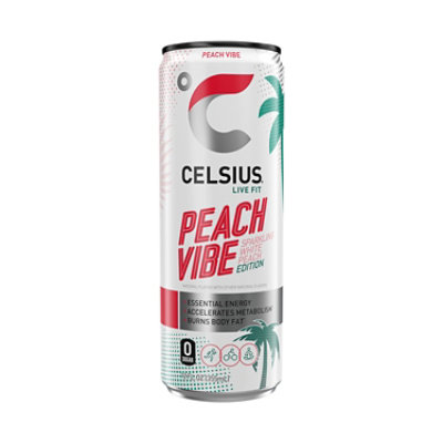 Celsius Sparkling Peach Vibe - 12 FZ - Image 1