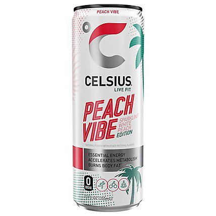 Celsius Sparkling Peach Vibe - 12 FZ - Image 1