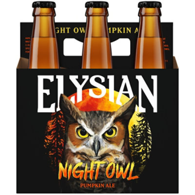 Elysian Night Owl Pumpkin Ale Craft Beer In Bottles - 6-12 Fl. Oz. - Image 2