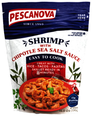 Pescanova Toss & Serve Meal Vannamei Shrimp & Chipotle Sea Salt - 14 OZ - Image 1