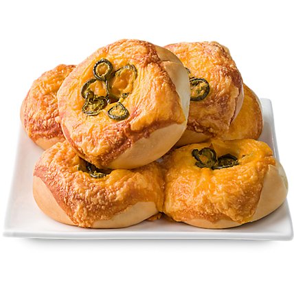 In-store Bakery Bagel 6 Count Jalapeno Cheese - EA - Image 1