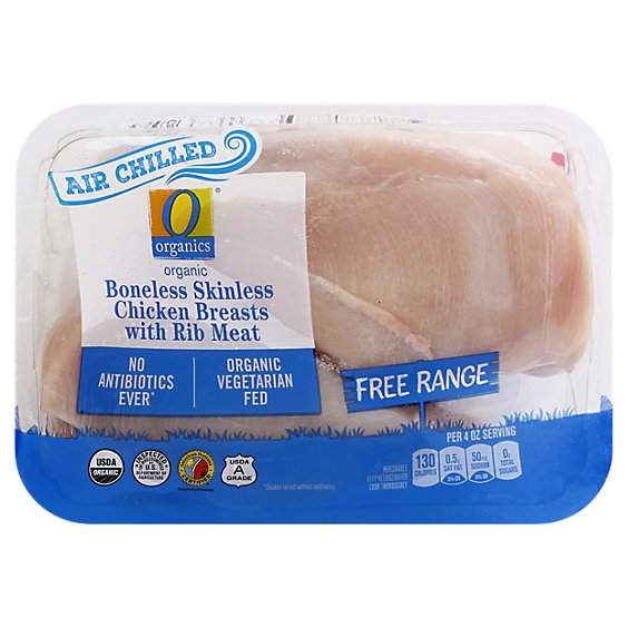 O Organics Chicken Breasts Boneless Skinless Air Chilled - 1 Lb
