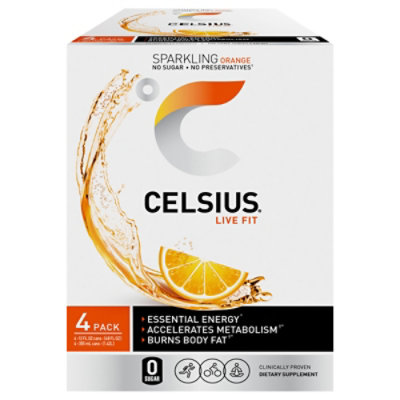 Celsius Orange Tea - 4-12 Oz