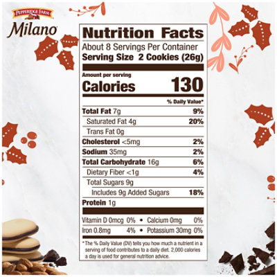 Pepperidge Farm Milano Amaretto Hot Cocoa Flavored Cookies - 7 Oz - Image 2