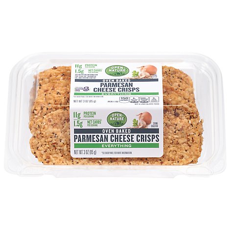 Open Nature Cheese Crisps Parmesan Everything - 3 OZ
