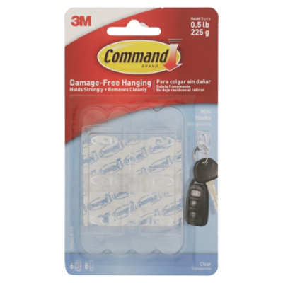 Command Small Clear Utensil Hooks 3 Pack