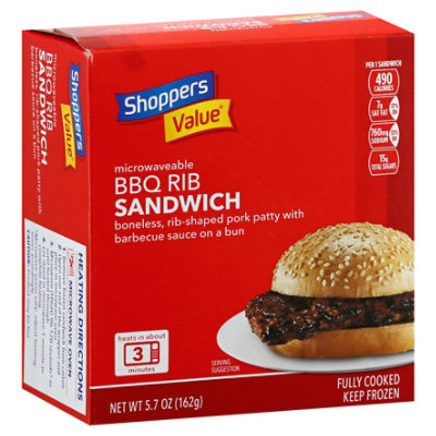 Shopvalue Sandwich Bbq Ribs OZ carrsqc