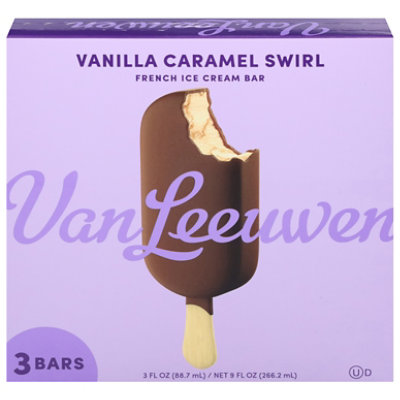 Vanleeuwen Vanilla Caramel Swirl Ice Cream Bar - 4 Count - Image 3