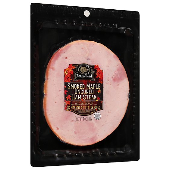 Boars Head Smoked Maple Uncured Ham Steak - 7 OZ