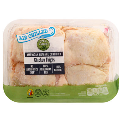 Open Nature Chicken Thighs Bone-in Air Chill - 2.00 Lb
