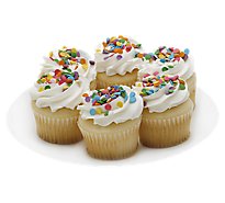 Decorated Buttercreme Cupcakes White 6 Count - EA