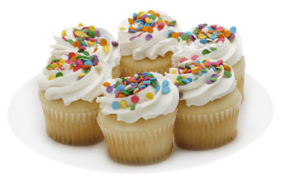 Decorated Buttercreme Cupcakes White 6 Count - EA