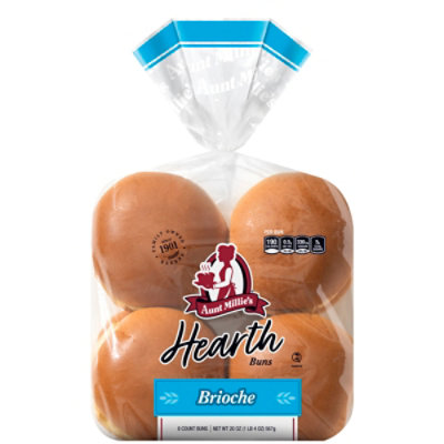 Aunt Millies Hearth Brioche 8ct Hamburger Bun - 17 OZ - Image 2