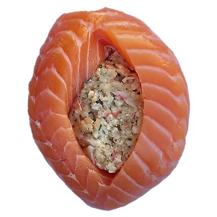 Atlantic Salmon Stuffed with Crab and Lobster Oven Ready - 1 Lb - Image 1