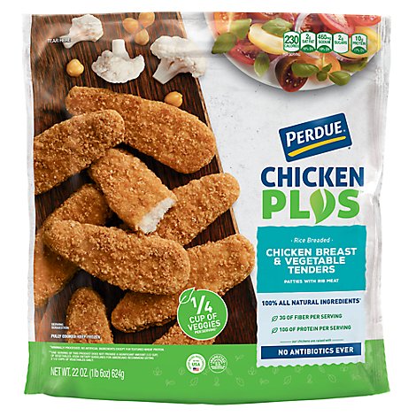 PERDUE Chicken Plus Chicken Breast Vegetable Tenders- 22 Oz