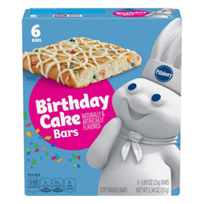 Pillsbury Birthday Cake Baked Bars - 6 CT