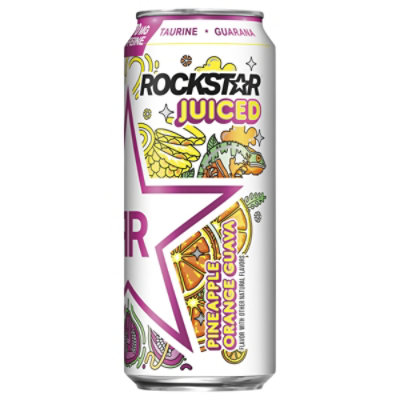 Rockstar Juiced Energy Drink Pineapple Orange Guava Can - 16 FZ - Image 3