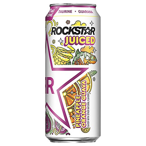 Rockstar Juiced Energy Drink Pineapple Orange Guava Can - 16 FZ